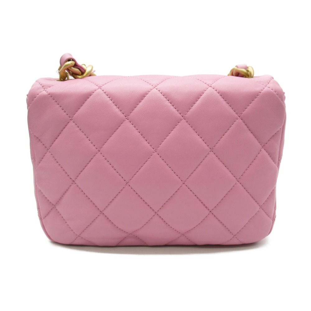 Chanel Pink Bag Matelasse Lambskin Shoulder Chain